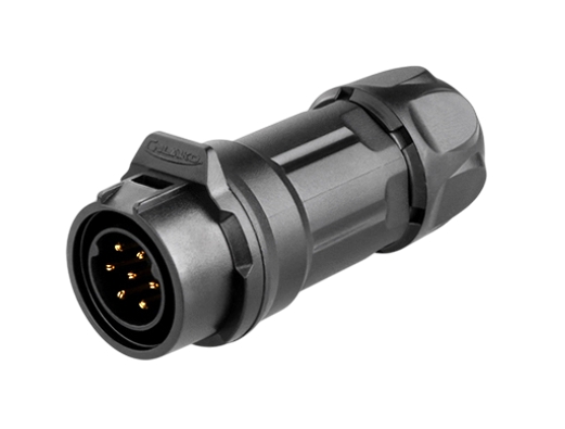 LP16 7-polige mannelijke contra-stekker In-Lijn Snelle vergrendeling IP67/68 kunstof