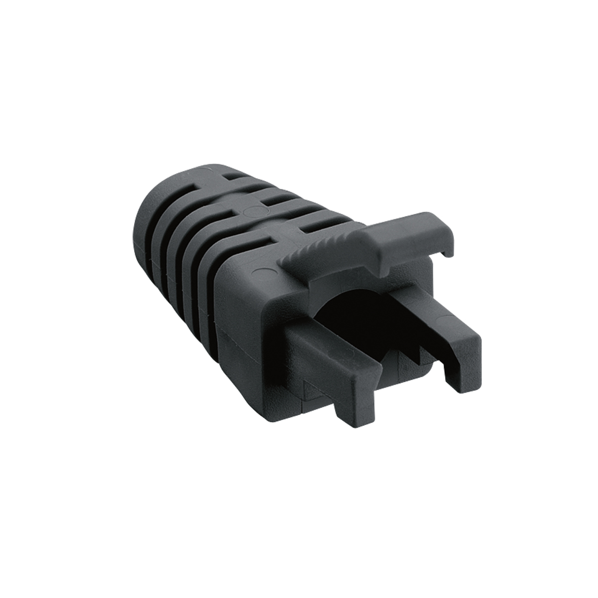 Bend protection grommet for modular plugs (RJ45)