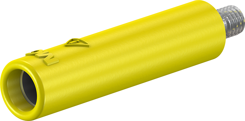 4 mm socket yellow - B4-E-M3-I yellow