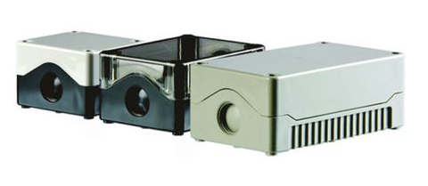 IP67 ABS BE Series Enclosure 80mm x 53mm x 139 mm Grey Base Transparent Lid 3 Lid Holes