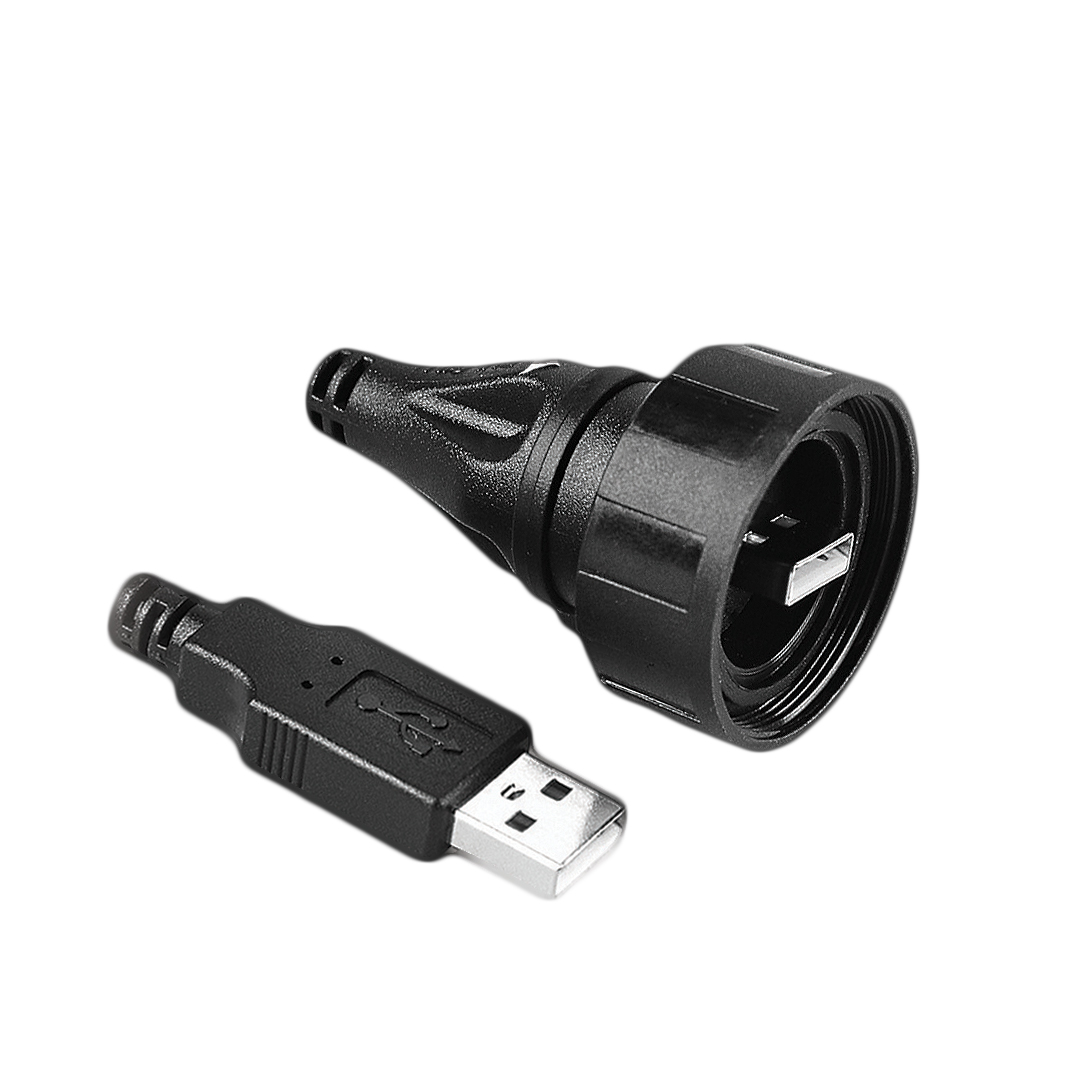Overmoulded USB 2.0 Cable PX0840 Series USB Standard A Plug to Sealed A Plug 3m Cable