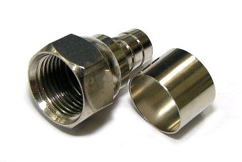 F- Plug Straight crimp COAX 12