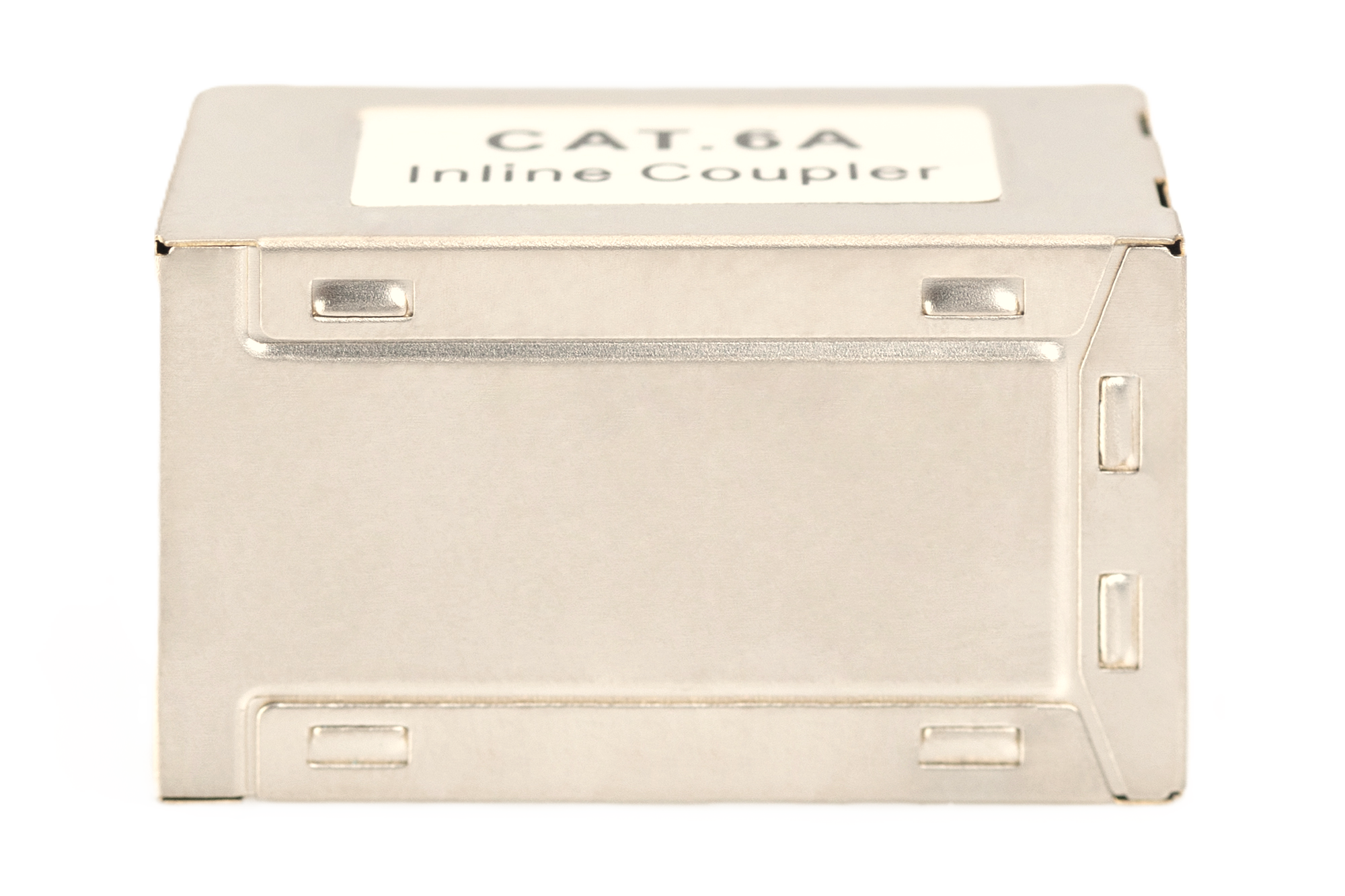 Modulaire RJ45 koppeling, 8P8C, 1:1 afgeschermde CAT6A, metalen behuizing compact van vorm.