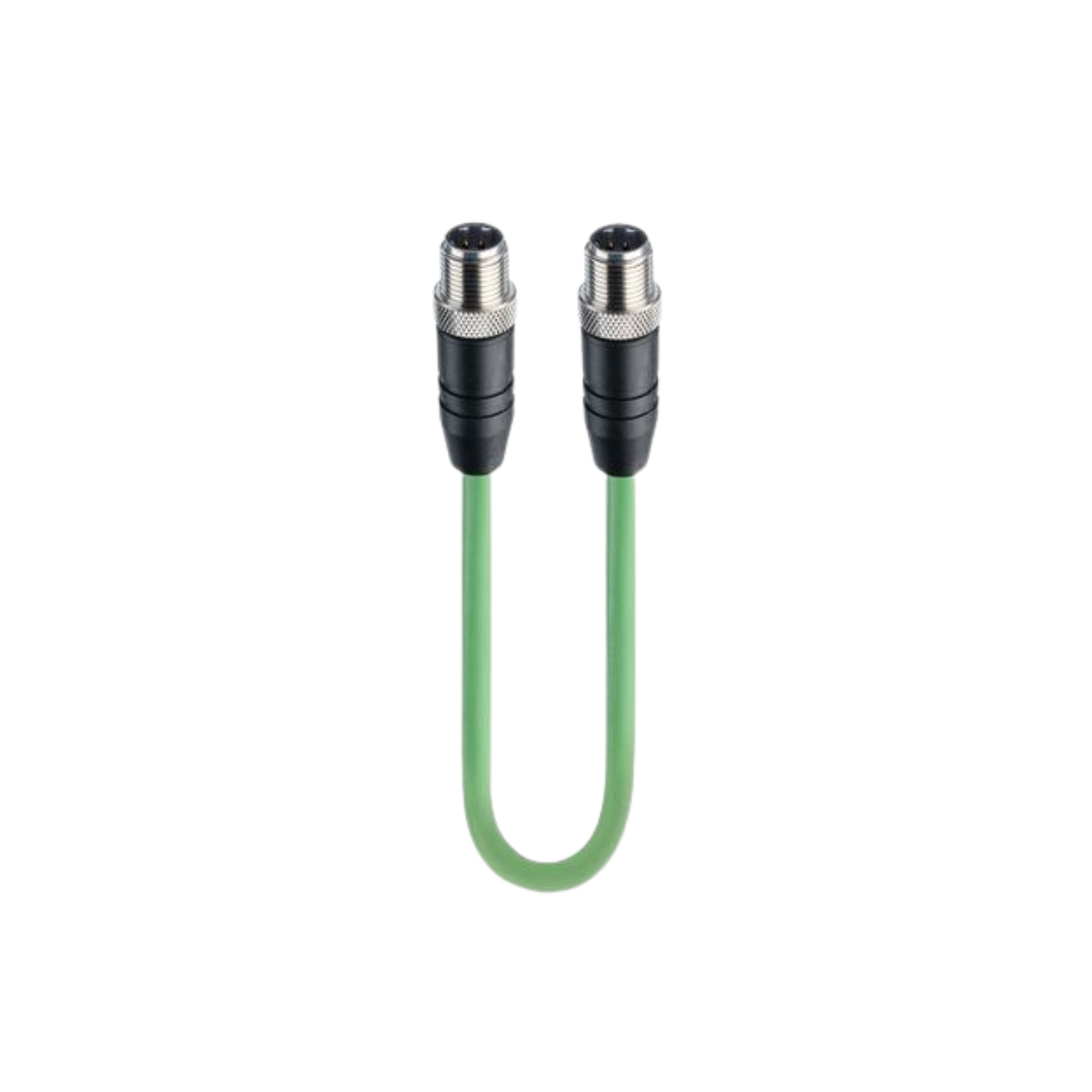 M12 D-Coded Fast ethernet CAT5E double ended cordset Male.png