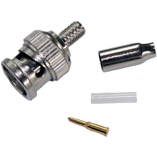 BNC Plug Crimp for Mini-coaxkabel 75 Ohm RGB