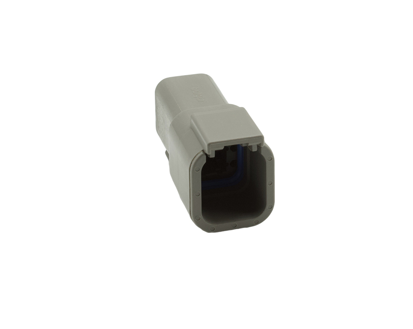 6 Contacts Female Miniature Rectangular Grey Connector