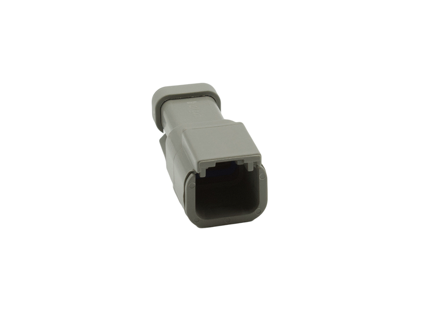 2 Contacts Female Miniature Rectangular Grey Connector - PEC