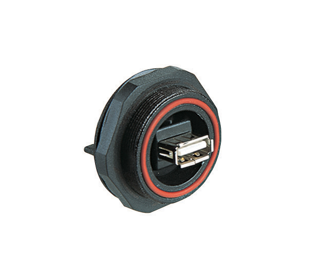 Rear Panel Mount Connector PX0848 Series USB 2.0 Sealed A Socket Front of Panel to Standard A Socket Rear of Panel