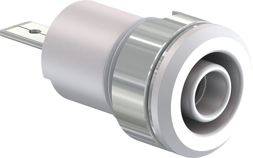 4 mm safety socket white - SLB4-F/A white