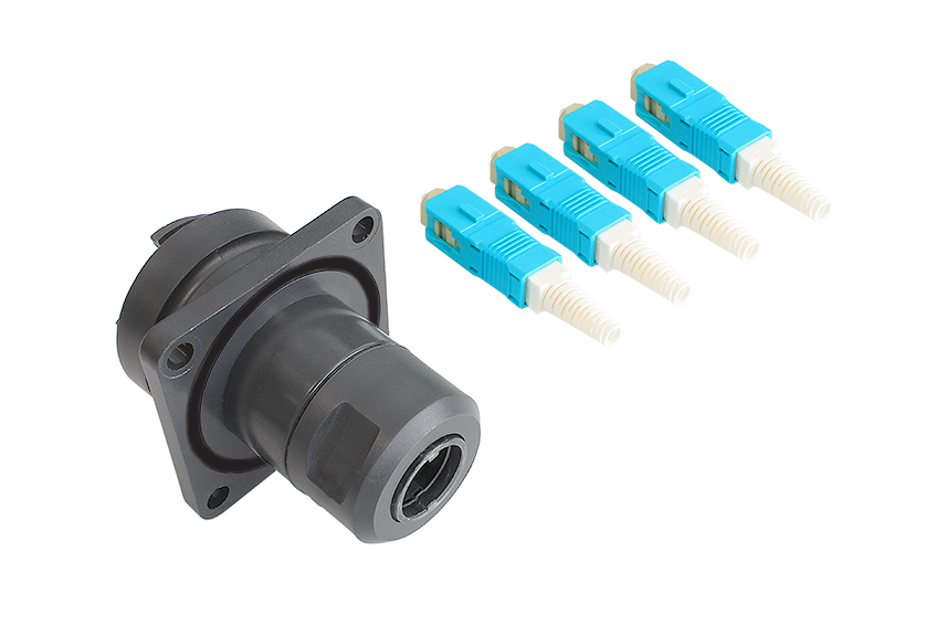 4 Channel Flange Mount to SC Connector Cable Assembly